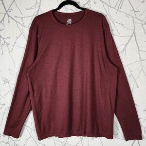 True North Maroon 100% Merino Wool Crewneck Long Sleeve Baselayer